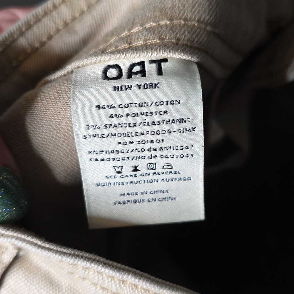 OAT New York Neutral Wide-Leg Pants - Oatmeal Beige Sz 6 /28 - Picture 6 of 6
